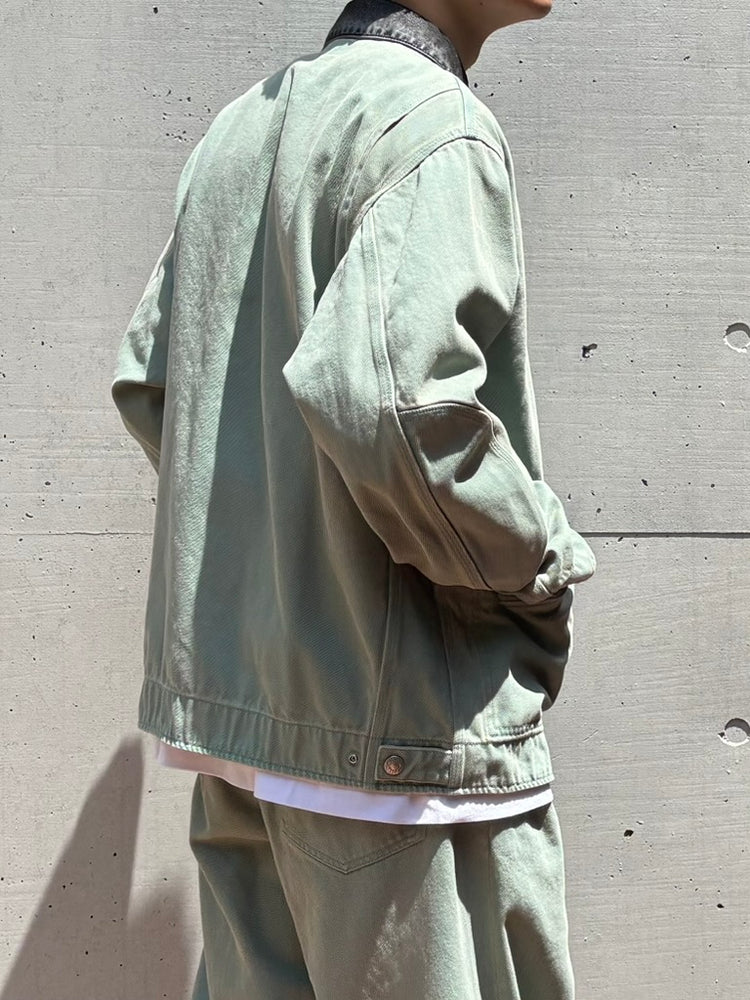 DAIRIKU / "Dairiku Work Wear" Vintage Wash Jacket / Mint Green / 26AW-CP02