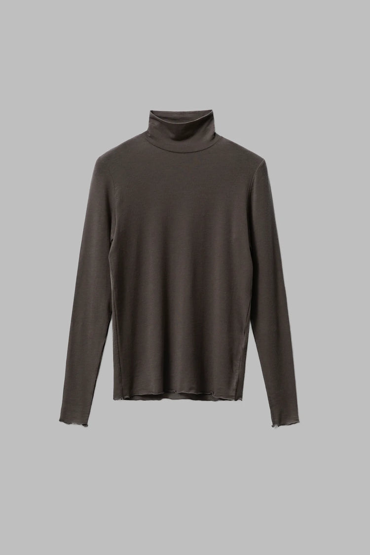 HYKE / C/S TURTLE NECK TEE / CHACOAL / 12447