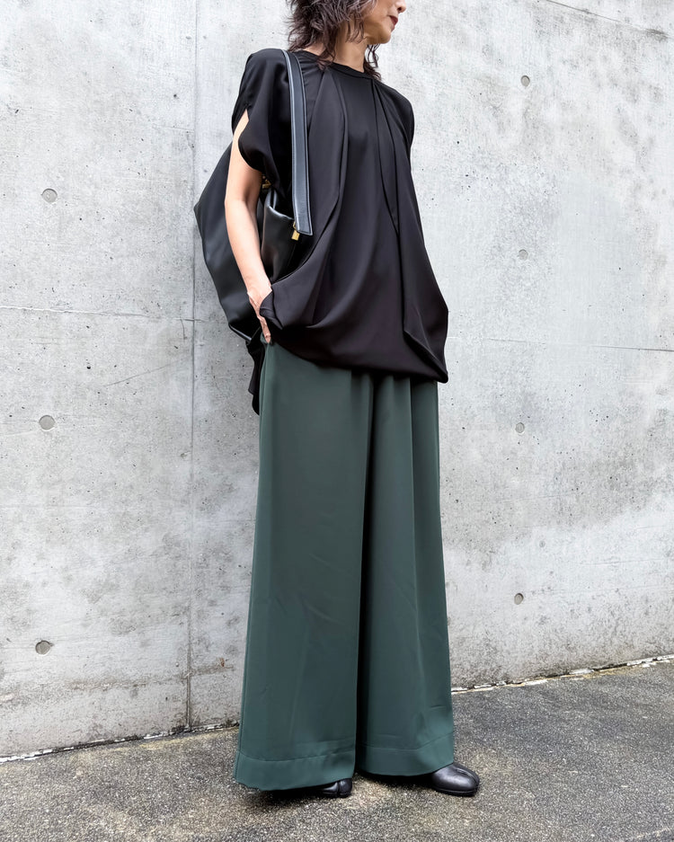 ENFÖLD / EGG DRAPE PULLOVER / BLACK / 300JA730-0821