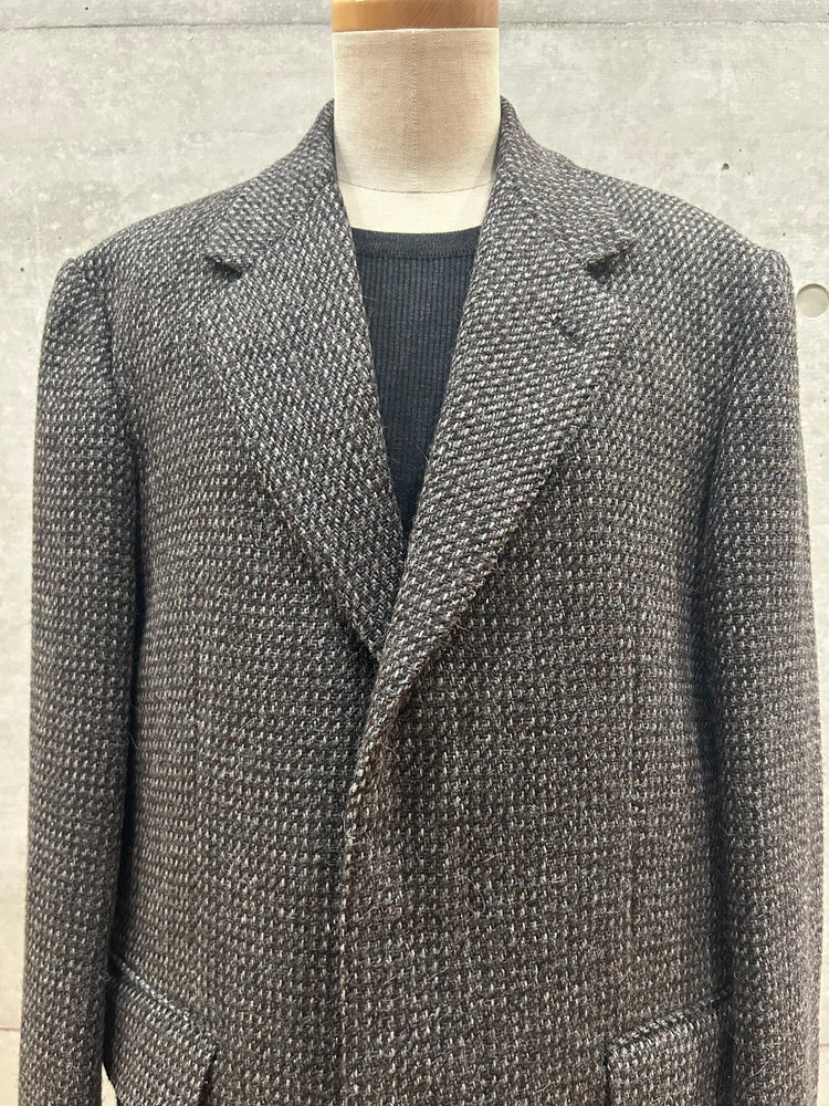 AURALEE / ALPACA WOOL SILK TWEED OVER JACKET / GRAY BROWN HAIRLINE  / A25AJ05LS