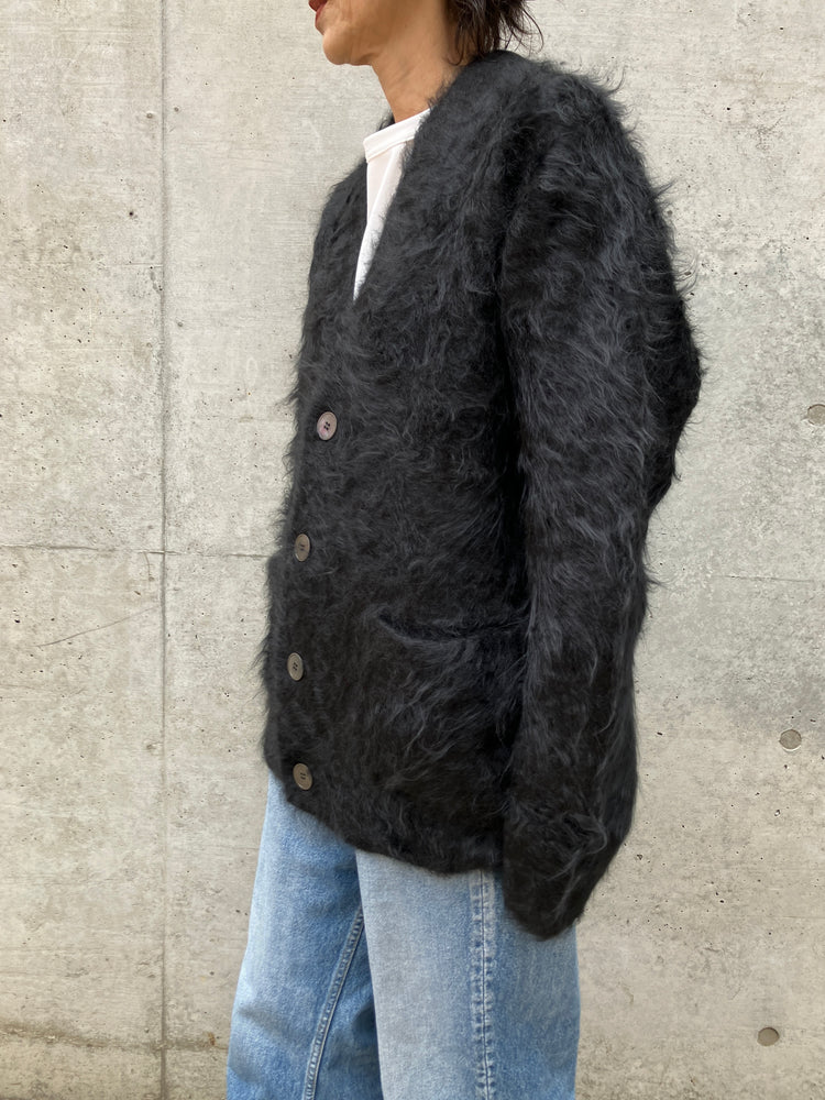 BLAMINK / 7G カシミアファーVネックニットカーディガン / BLACK / 7915-2-000000