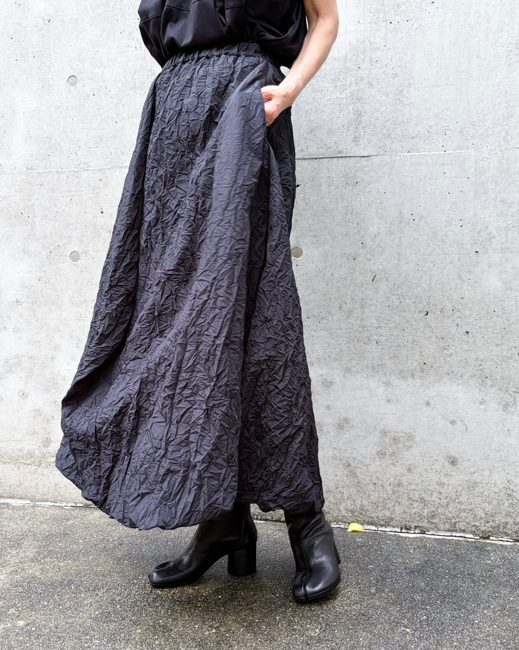 ENFÖLD / ORB BALLOON-SKIRT / BLACK / 300JA431-0881