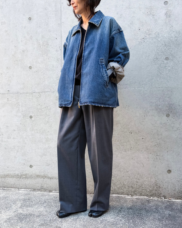 INSCRIRE / Used Denim Zip Up Blouson / D.Blue Used / I26SSBZ52