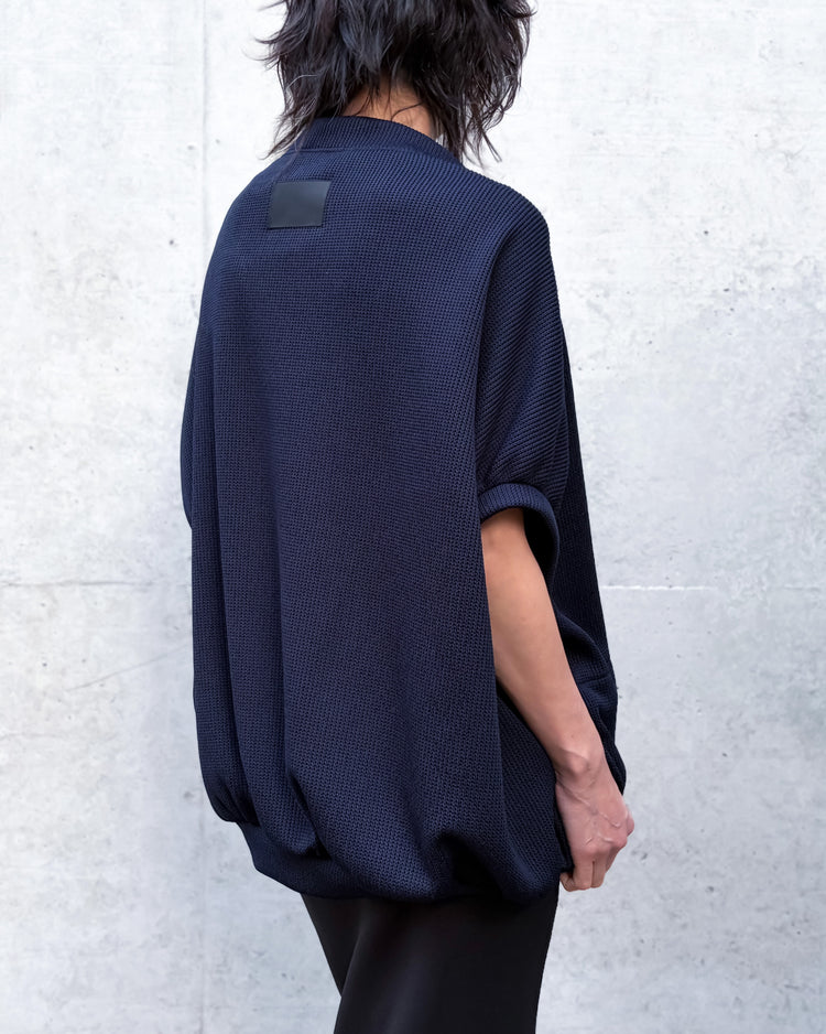 COGTHEBIGSMOKE / NEELA PUFF SLEEVE CARDIGAN / NAVY