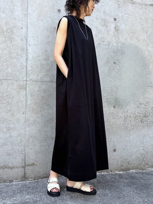 SLOANE / コットンコンパクトスーピマポンチ タックショルダーワンピース / BLACK / SL8S-T619-S10