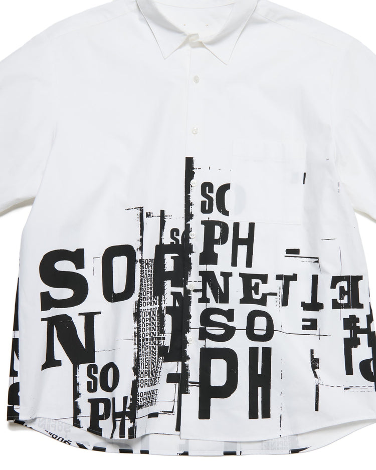 SOPHNET. / SIMON TAYLOR: BROKEN BEAUTY S/S SHIRT / WHITE / SOPH-250067