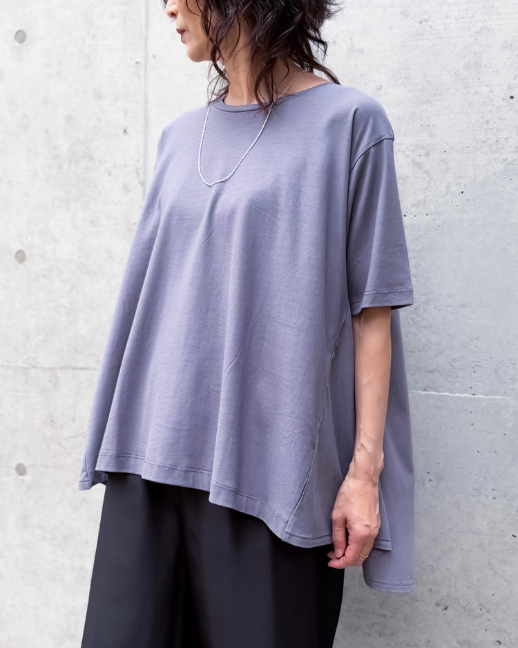 ADAWAS / DRY COTTON JERSEY FLARED TEE / GRAY / ADWS-507-39