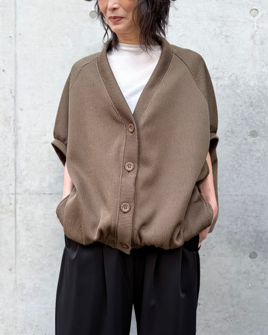 COGTHEBIGSMOKE / NEELA PUFF SLEEVE CARDIGAN / BRONZE