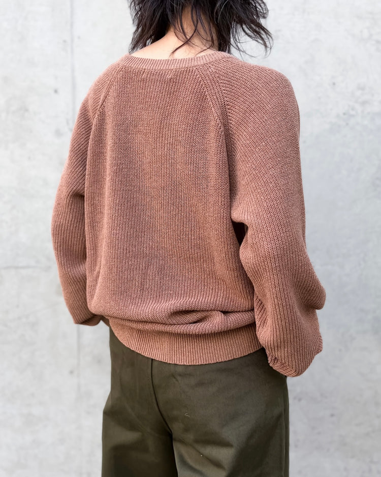 THE SHINZONE / C/L V-NECK KNIT PULLOVER / BROWN / 26SMSNI05