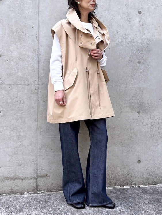 VACHEMENT / Taffeta Mods Vest / Beige / VM-23-300
