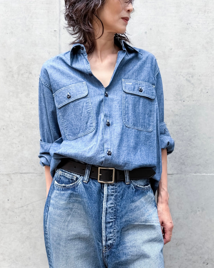MADISONBLUE / HAMPTON CHAMBRAY SHIRT(OW) / NAVY / MB000-5003