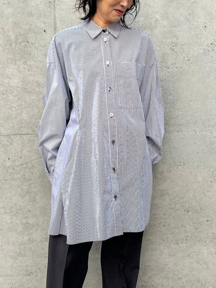 någonstans / over flare shirt / BLACK / 470JS830-0191