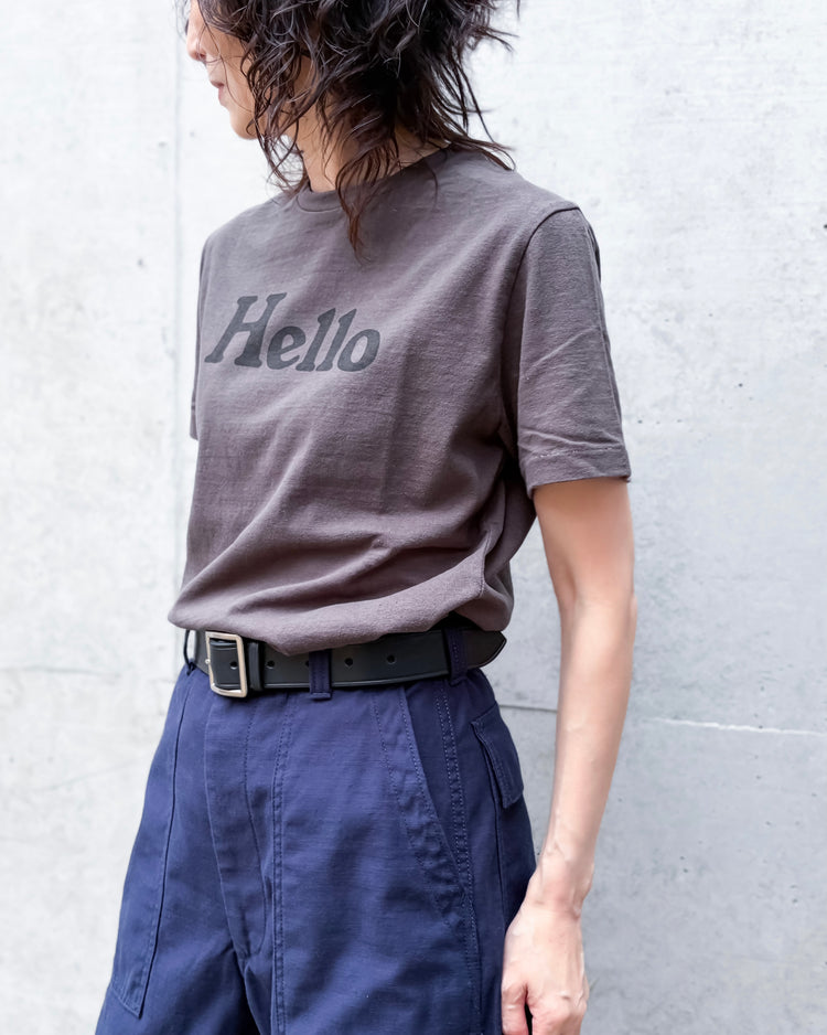 MADISONBLUE / HELLO CREW NECK TEE / GRAY / MB000-7001