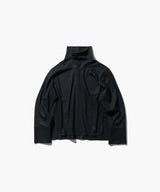 ATON / MERINO COLLEGE JERSEY | STAND COLLAR PULLOVER / CHARCOAL GRAY / BLAGLW0307