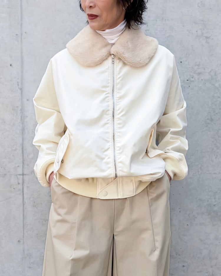 mtmodelist / ドルマンスリーブ MA-1/ IVORY× IVORY/ MH-J08-117