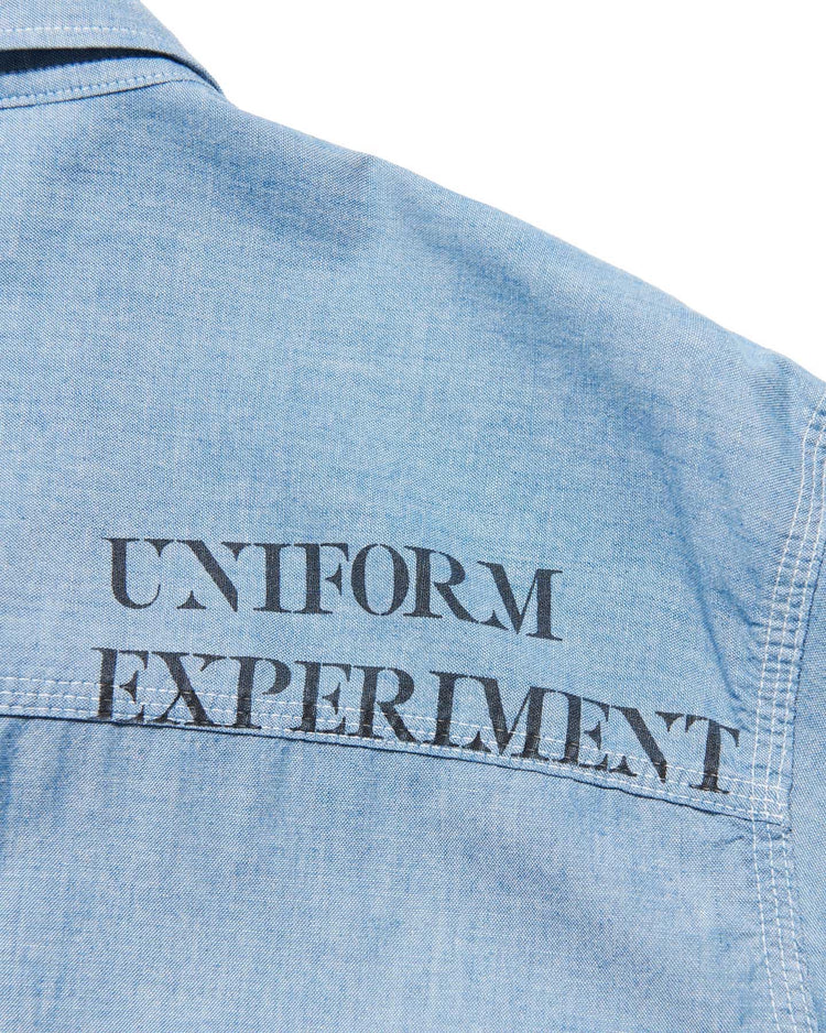 uniform experiment / WASHED CHAMBRAY SHIRT / LIGHT INDIGO / UE-252058