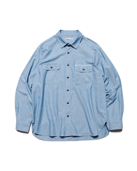 uniform experiment / WASHED CHAMBRAY SHIRT / LIGHT INDIGO / UE-252058