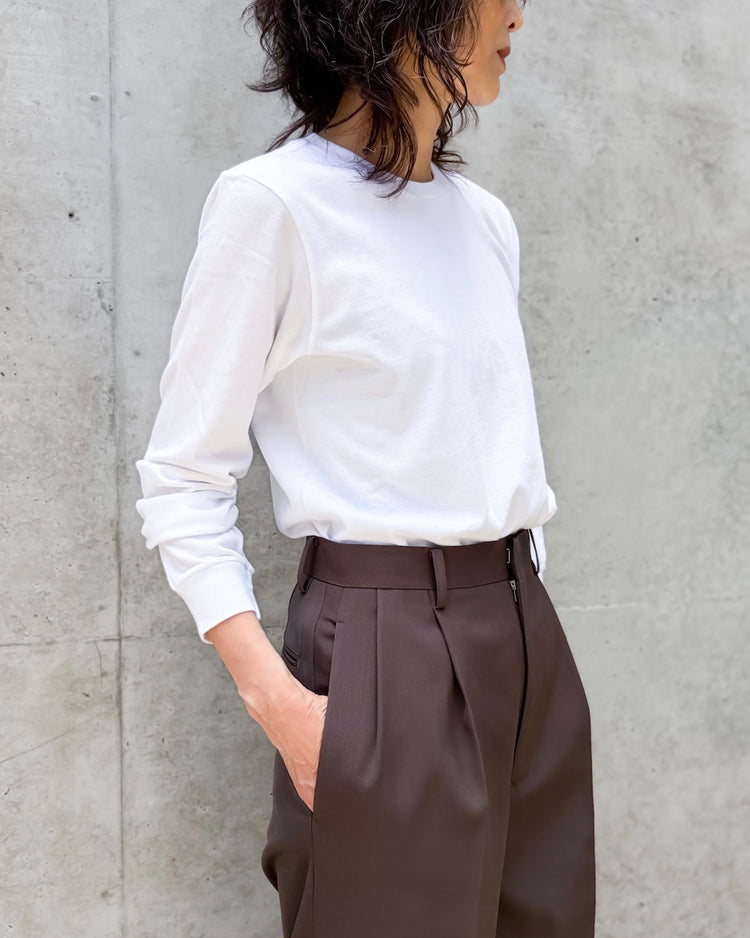 AURALEE / SEAMLESS LONG SLEEVE TEE / WHITE / A00T05ST