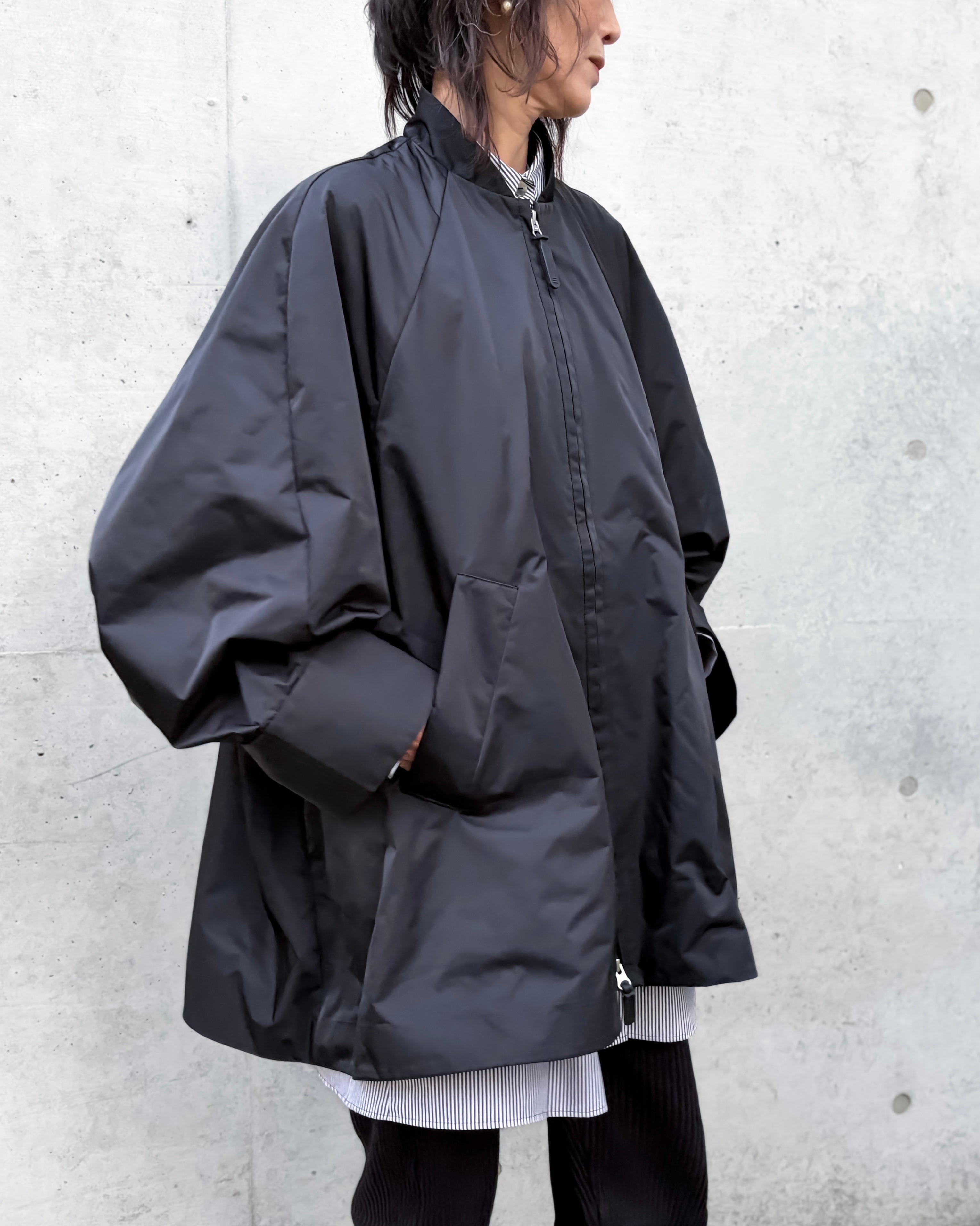 ENFÖLD / BIG-ARM BLOUSON / BLACK / 300JS130-0671