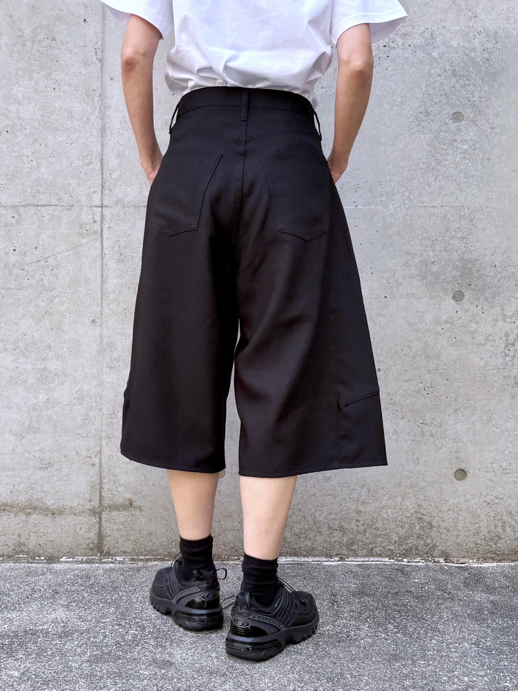 HYKE / OXFORD SHORTS / BLACK / 13388