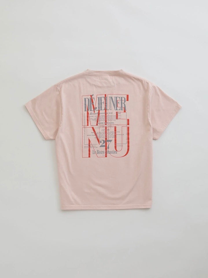 THE SHINZONE / BISTRO MENU TEE / PINK / 25SMSCU14
