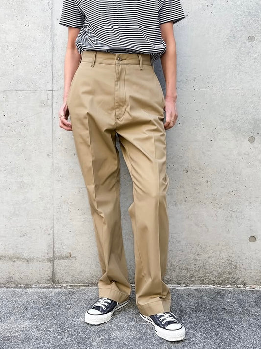 THE SHINZONE / WASHED HIGH WAIST CHINO PANTS / BEIGE / 23MMSPA07