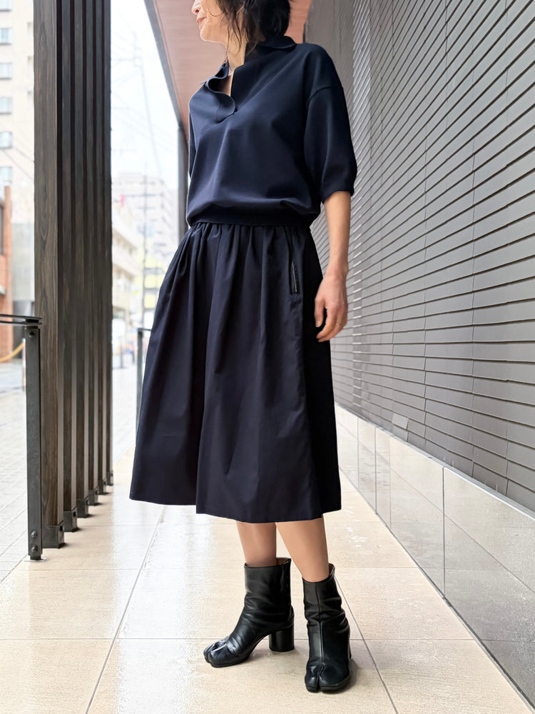 MADISONBLUE / GATHER SKIRT C/LI / NAVY / MB261-6014
