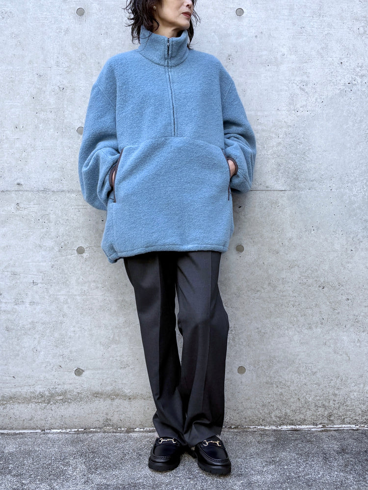CLANE / SLIVER HALF ZIP TOPS / BLUE / 19105-1422