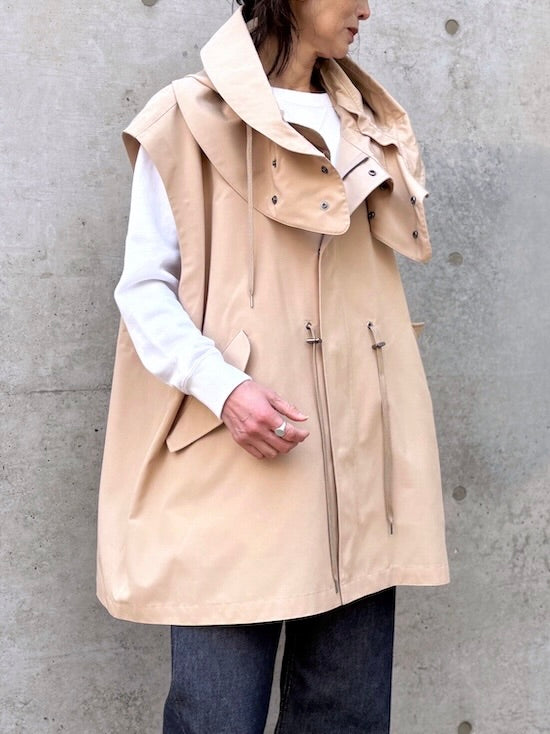 VACHEMENT / Taffeta Mods Vest / Beige / VM-23-300