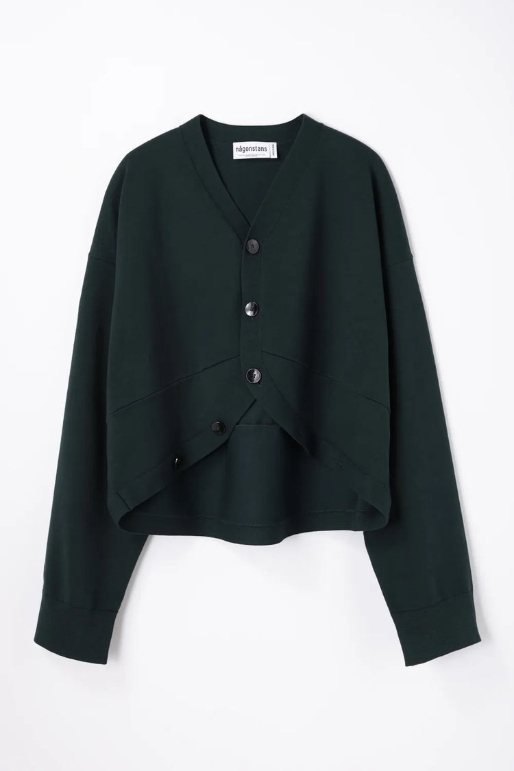 någonstans / hem-design cardigan / kale / 470JA470-0571