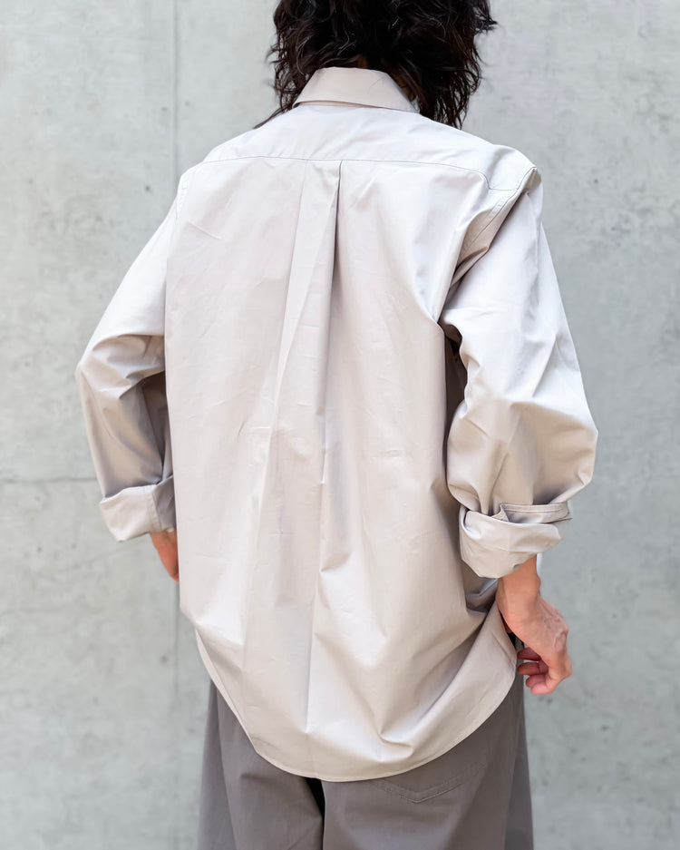 SOFIE D'HOORE / SHORT BUTTON DOWN SHIRT WITH BREAST POCKET / POWDER / BELONE-CTOP