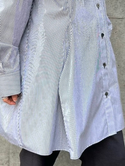 någonstans / over flare shirt / BLACK / 470JS830-0191