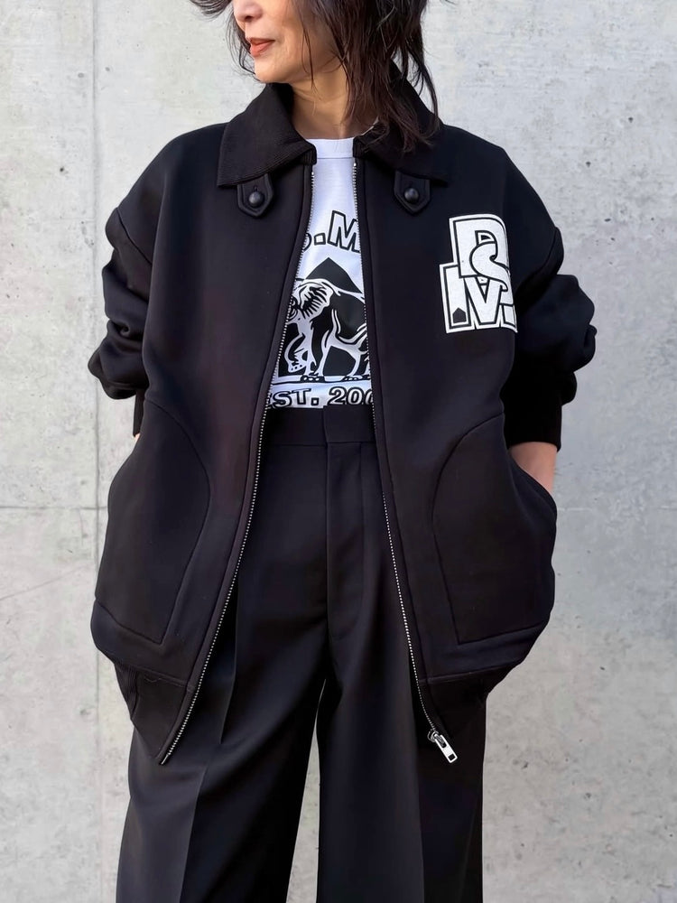 DSM kei ninomiya / Varsity Jacket Cotton Polyester Double Knit / Black / DSM01J004 /
