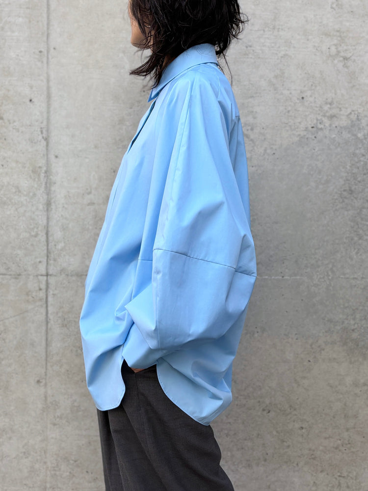 ENFÖLD / CIRCLE DORAPE SHIRT / L.BLUE / 300JS430-1061