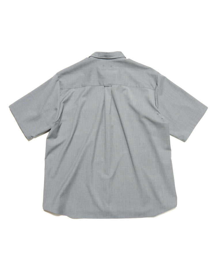 SOPHNET. / SUMMER STRETCH WOOL S/S SHIRT / GRAY / SOPH-250017