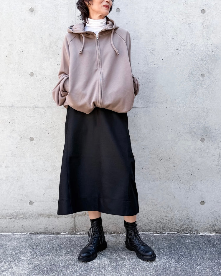 COGTHEBIGSMOKE / OLIVETTE ZIP UP HOODIE / TAUPE