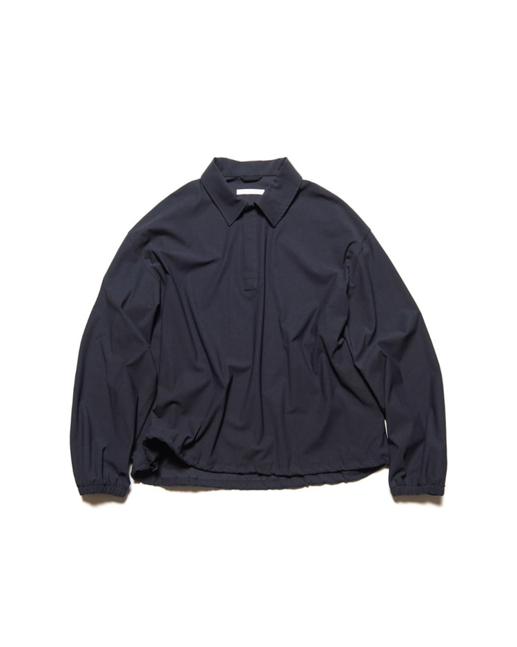 SOPHNET. / 4-WAY STRETCH L/S POLO SHIRT / NAVY / SPNT-262060