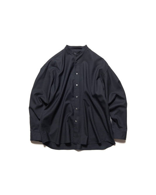 SOPHNET. / WASHBLE WOOL BAND COLLAR SHIRT / BLACK / SPNT-262020
