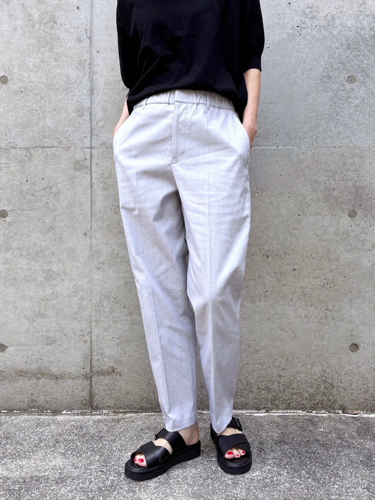 GALERIE VIE / コットンオックスストレッチ スリムパンツ / L.GRAY / 230461040090