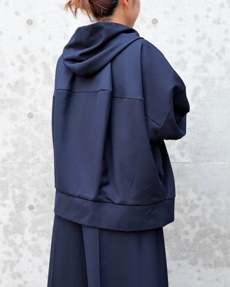 ENFÖLD / STTRUCTURED HOODIE / Dark Navy / 300JA230-2311
