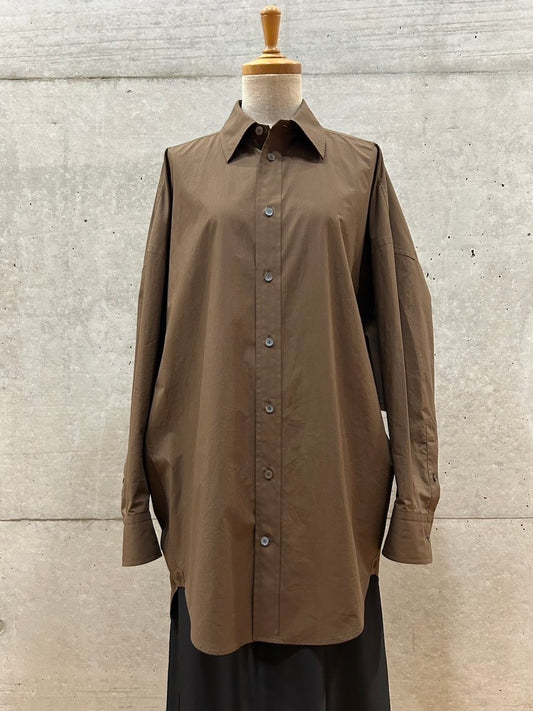 BLAMINK / コットンレギュラーカラーシャツ / DK.BROWN / 79112300174