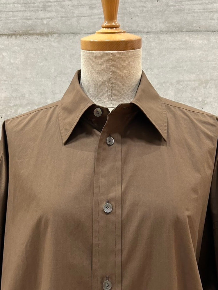 BLAMINK / コットンレギュラーカラーシャツ / DK.BROWN / 79112300174