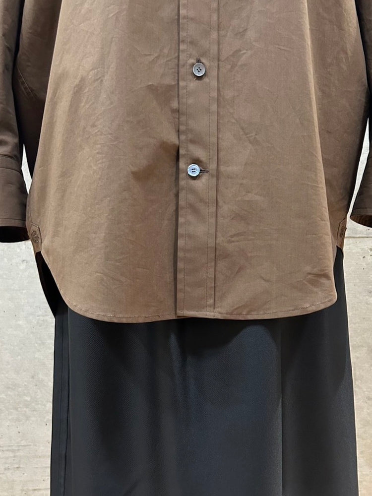 BLAMINK / コットンレギュラーカラーシャツ / DK.BROWN / 79112300174