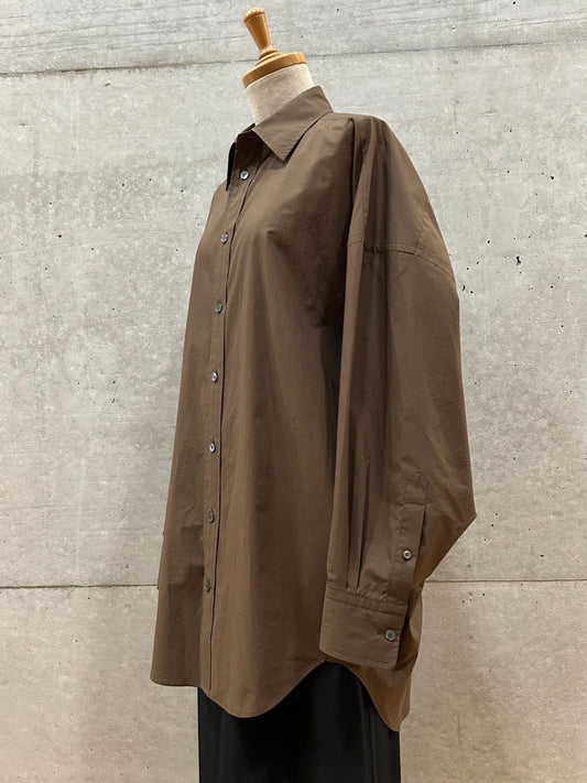 BLAMINK / コットンレギュラーカラーシャツ / DK.BROWN / 79112300174