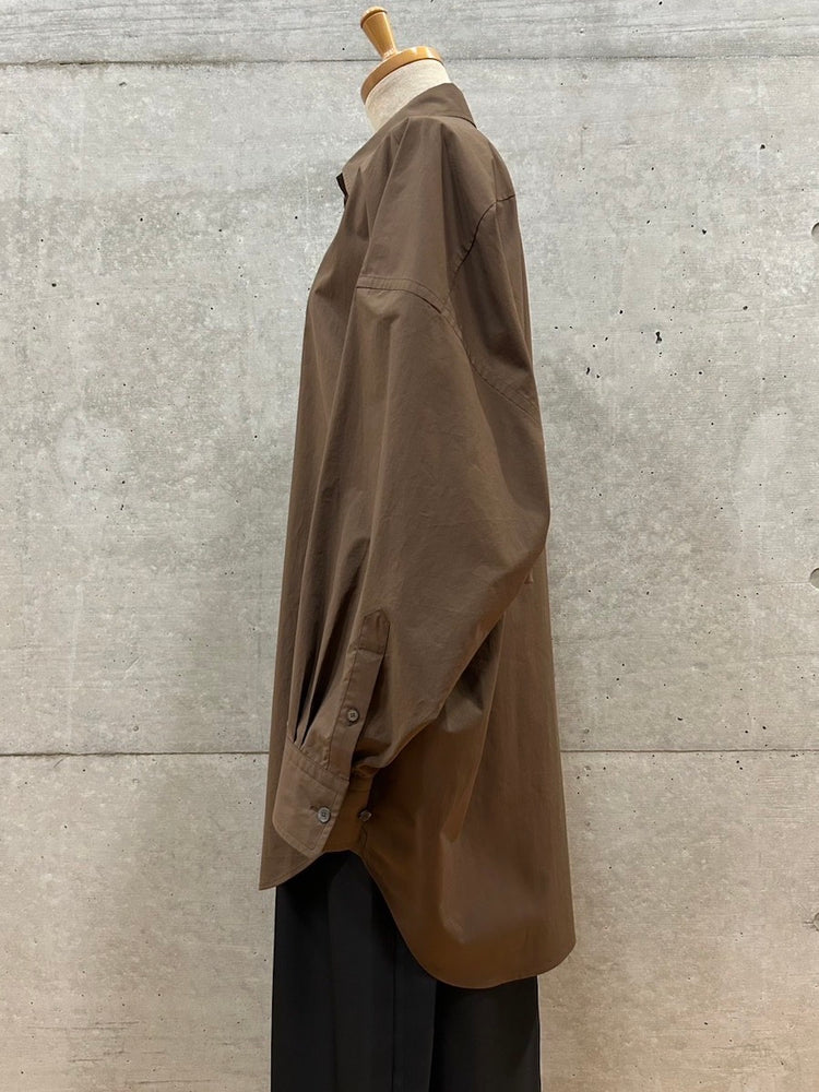 BLAMINK / コットンレギュラーカラーシャツ / DK.BROWN / 79112300174