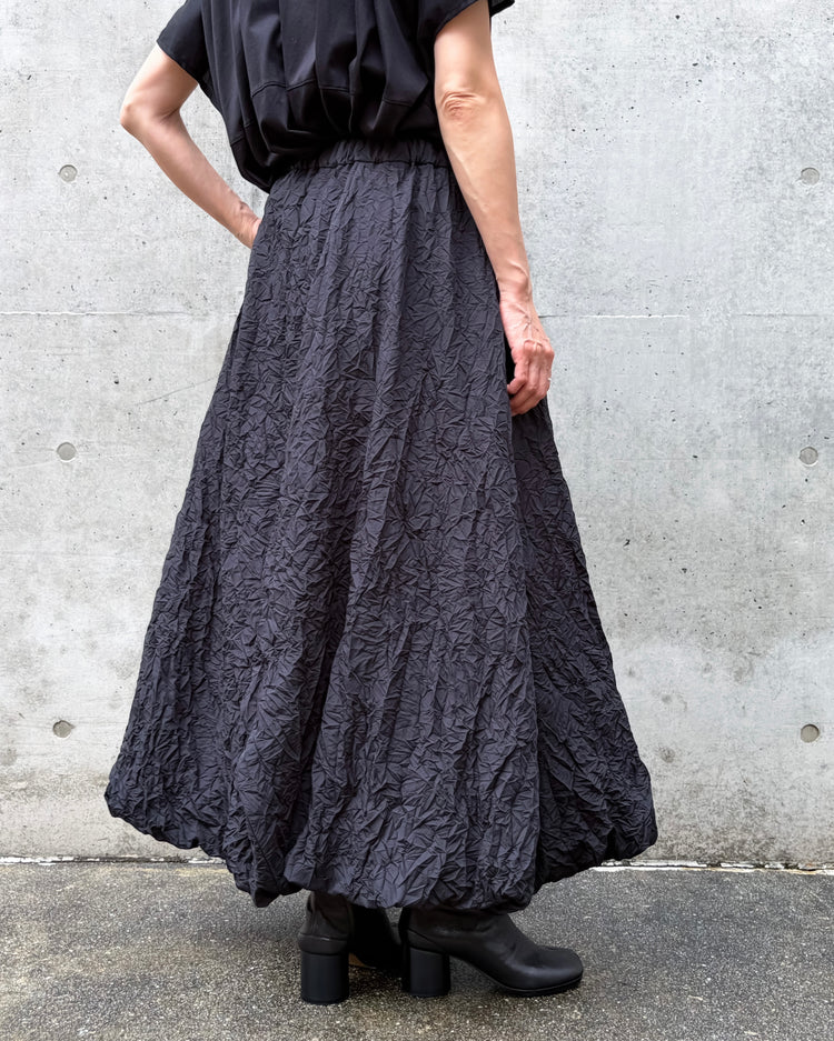 ENFÖLD / ORB BALLOON-SKIRT / BLACK / 300JA431-0881