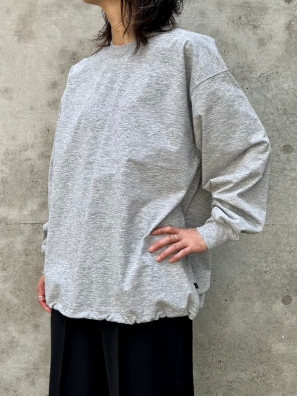 DAIWA PIER 39 / W's TECH DRAWSTRING TEE L/S / HEATHER GRAY / BE-31025WL