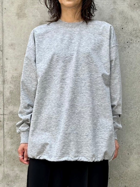 DAIWA PIER 39 / W's TECH DRAWSTRING TEE L/S / HEATHER GRAY / BE-31025WL