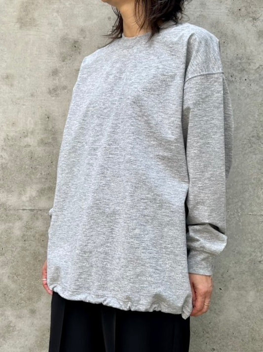 DAIWA PIER 39 / W's TECH DRAWSTRING TEE L/S / HEATHER GRAY / BE-31025WL