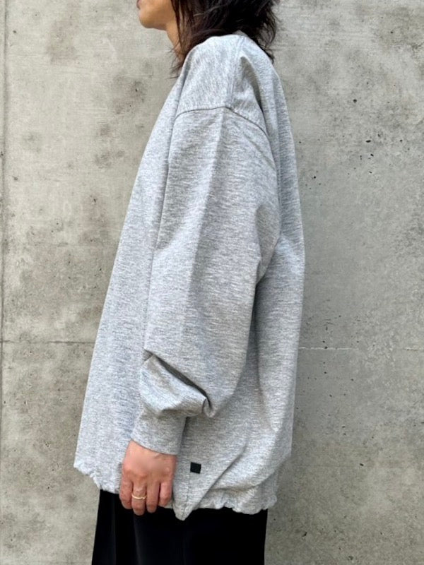 DAIWA PIER 39 / W's TECH DRAWSTRING TEE L/S / HEATHER GRAY / BE-31025WL
